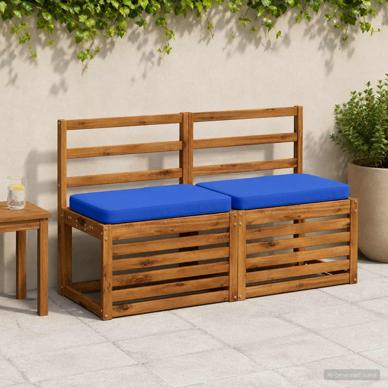 Μαξιλάρια Πάγκου 2 Τεμαχίων VUGHT 2 pcs 100% Πολυεστέρας - Pakobazaar