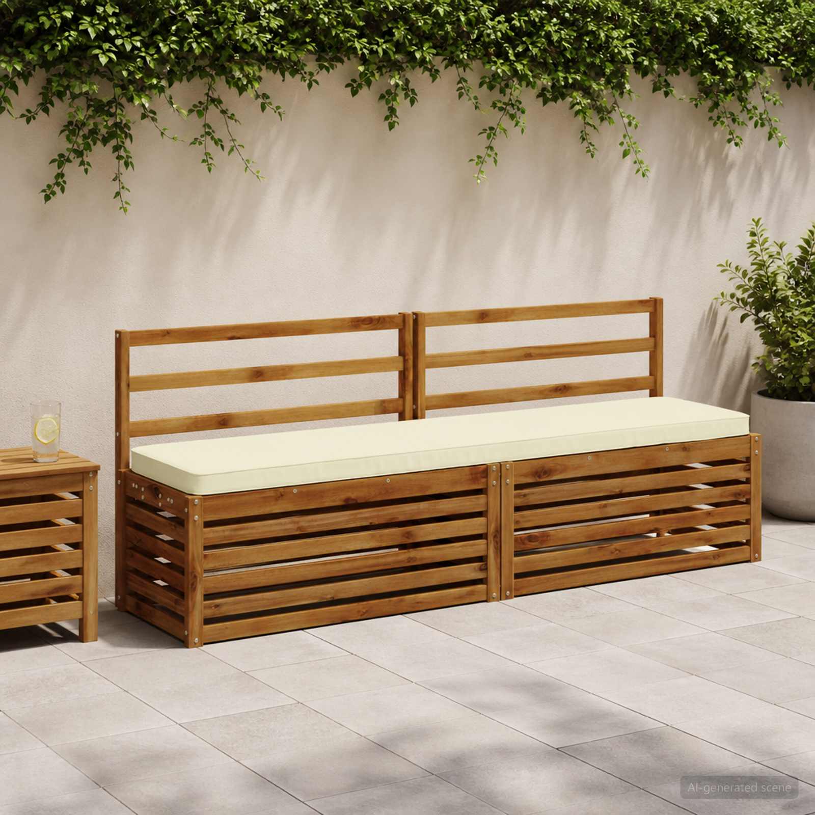 Μαξιλάρια Πάγκου 2 Τεμαχίων VUGHT 2 τμχ. 100% Πολυεστέρας Κρεμ - Pakobazaar