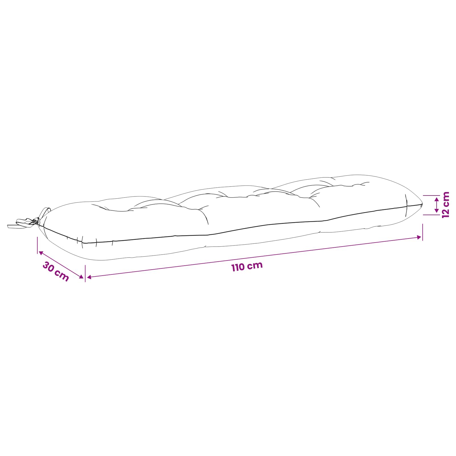 Μαξιλάρι πάγκου VIANEN 100% Πολυεστέρας Άμμος 110 x 30 x 12 εκ - Pakobazaar
