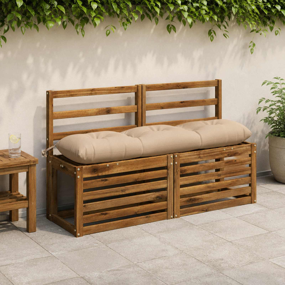 Μαξιλάρι πάγκου VIANEN 100% Πολυεστέρας Άμμος 130 x 30 x 12 εκ - Pakobazaar