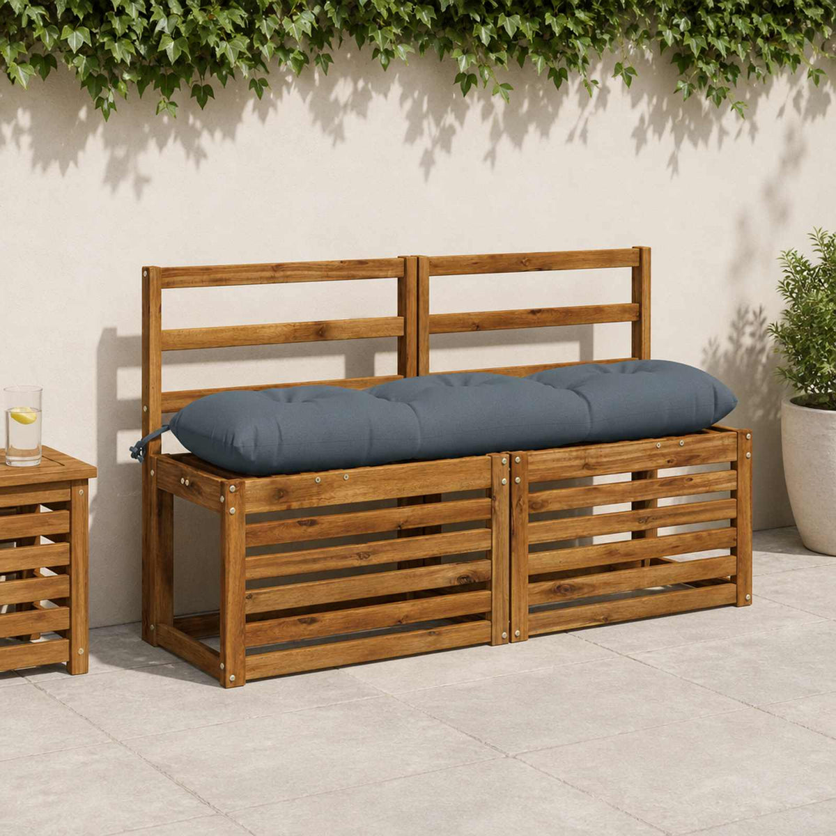 Μαξιλάρι πάγκου VIANEN 100% Πολυεστέρας Μπλε 130 x 30 x 12 εκ - Pakobazaar