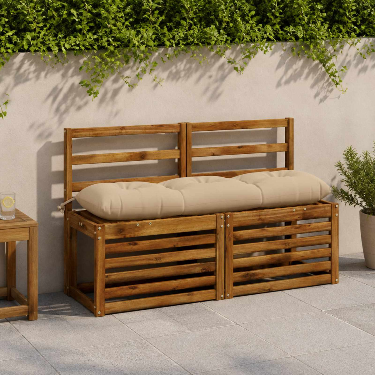 Μαξιλάρι πάγκου VIANEN 100% Πολυεστέρας Κρεμ 130 x 30 x 12 εκ - Pakobazaar