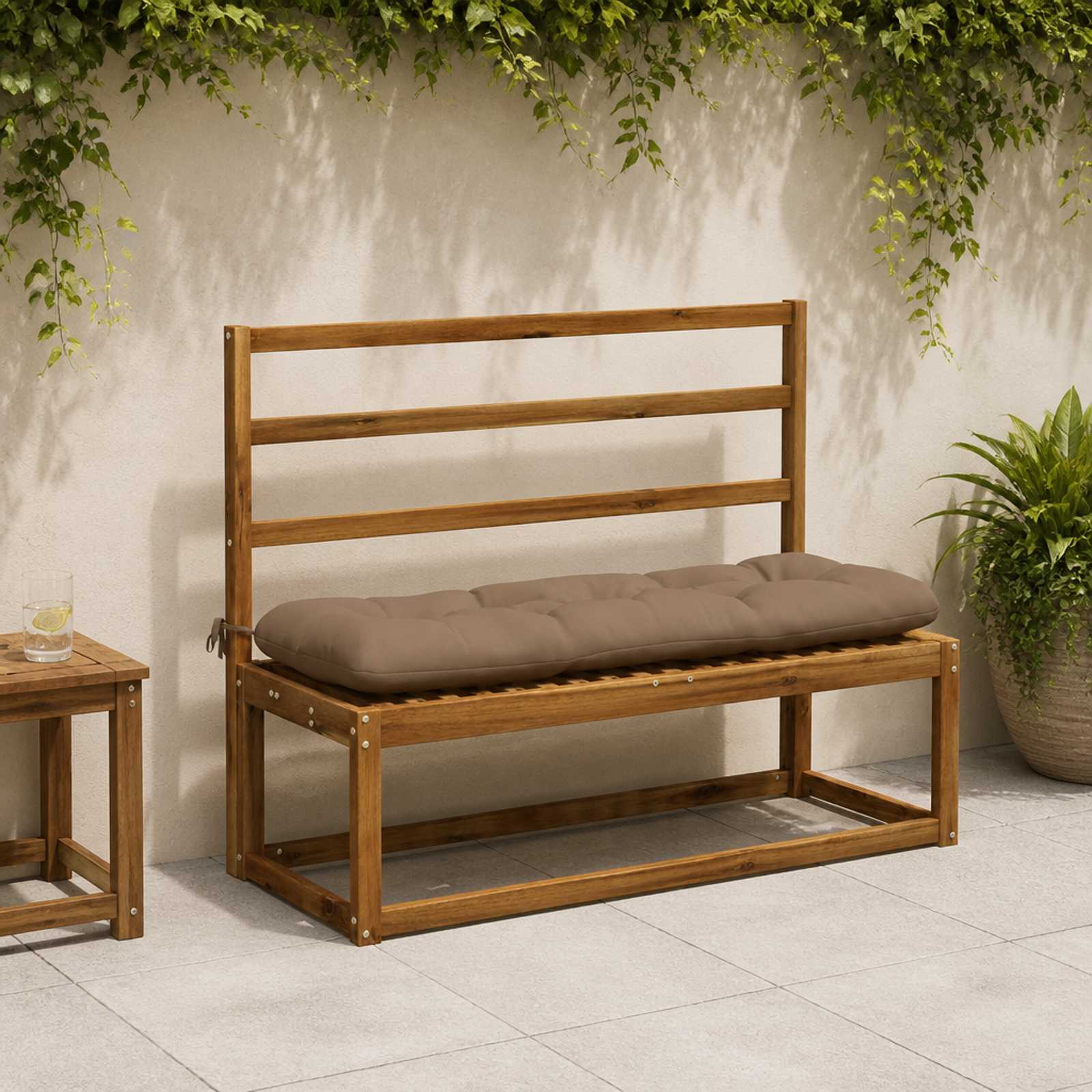 Μαξιλάρι πάγκου VIANEN 100% Πολυεστέρας Taupe 100 x 40 x 12 εκ - Pakobazaar