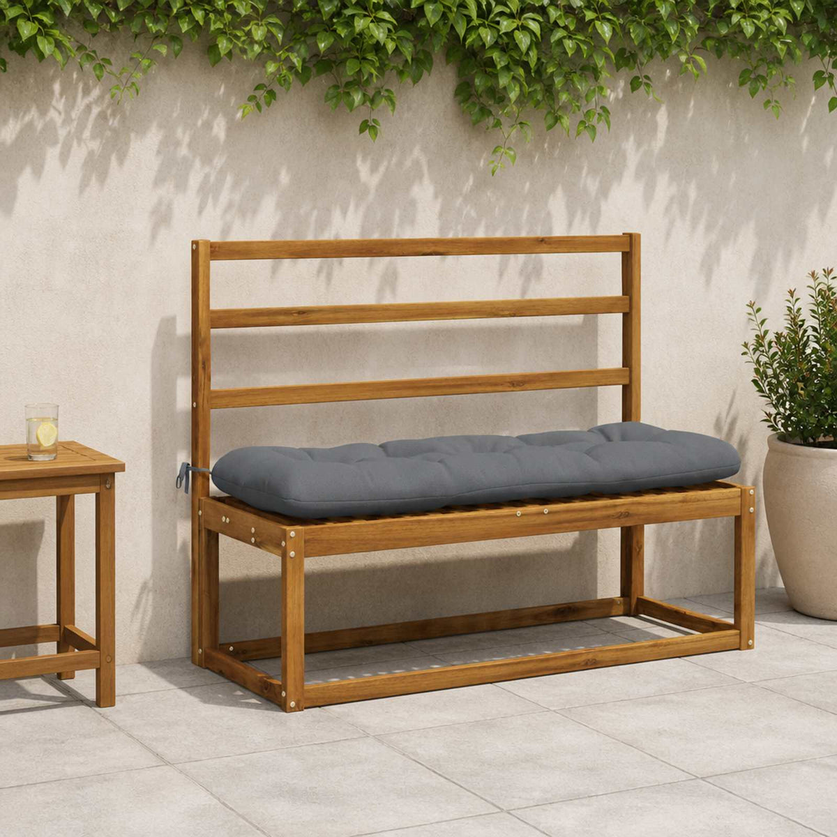 Μαξιλάρι πάγκου VIANEN 100% Πολυεστέρας Μπλε 130 x 40 x 12 εκ