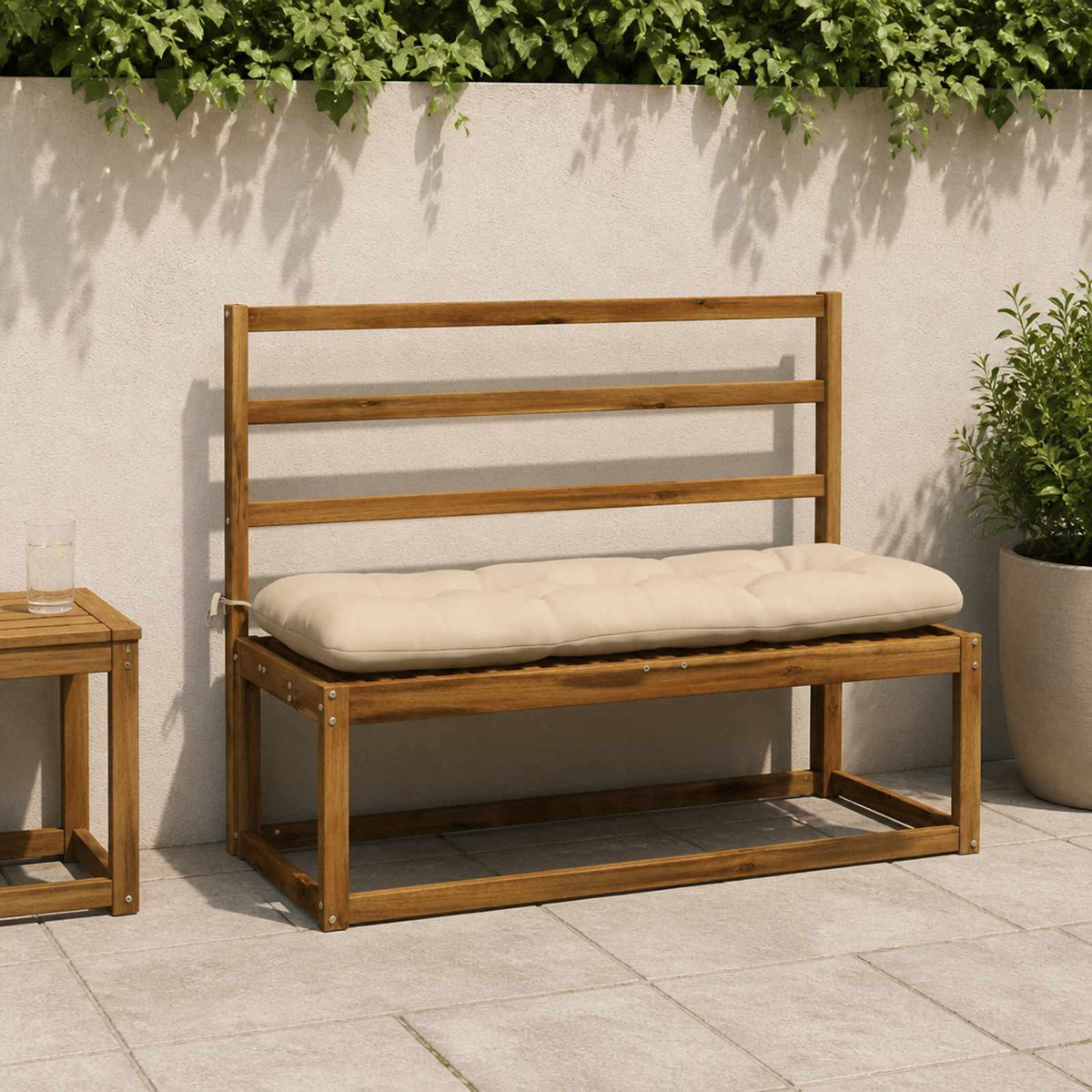 Μαξιλάρι πάγκου VIANEN 100% Πολυεστέρας Κρεμ 130 x 40 x 12 εκ - Pakobazaar