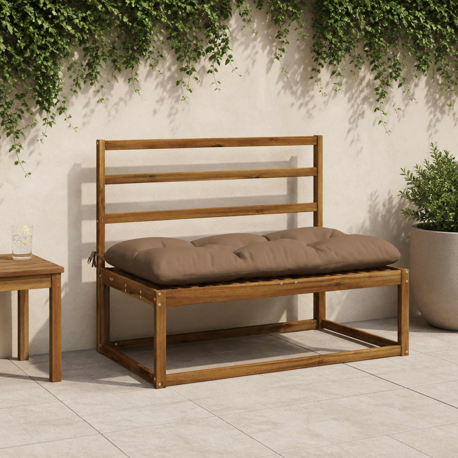 Μαξιλάρι πάγκου VIANEN 100% Πολυεστέρας Taupe 100 x 60 x 12 εκ