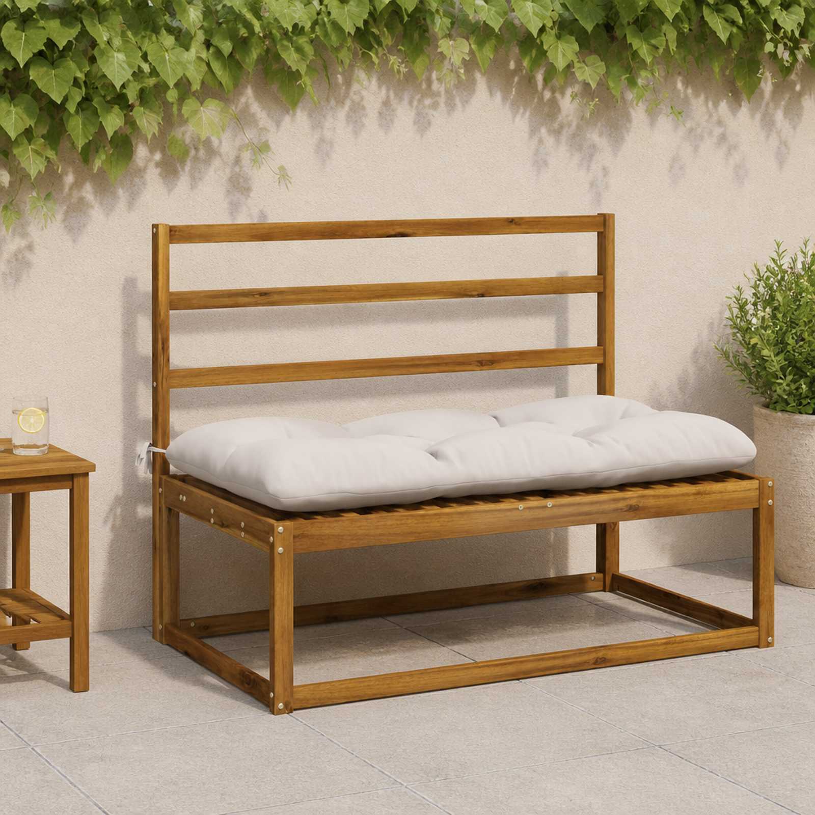Μαξιλάρι πάγκου VIANEN 100% Πολυεστέρας Λευκό 100 x 60 x 12 εκ