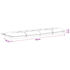 Μαξιλάρι πάγκου VIANEN 100% Πολυεστέρας Λευκό 150 x 30 x 12 εκ - Pakobazaar