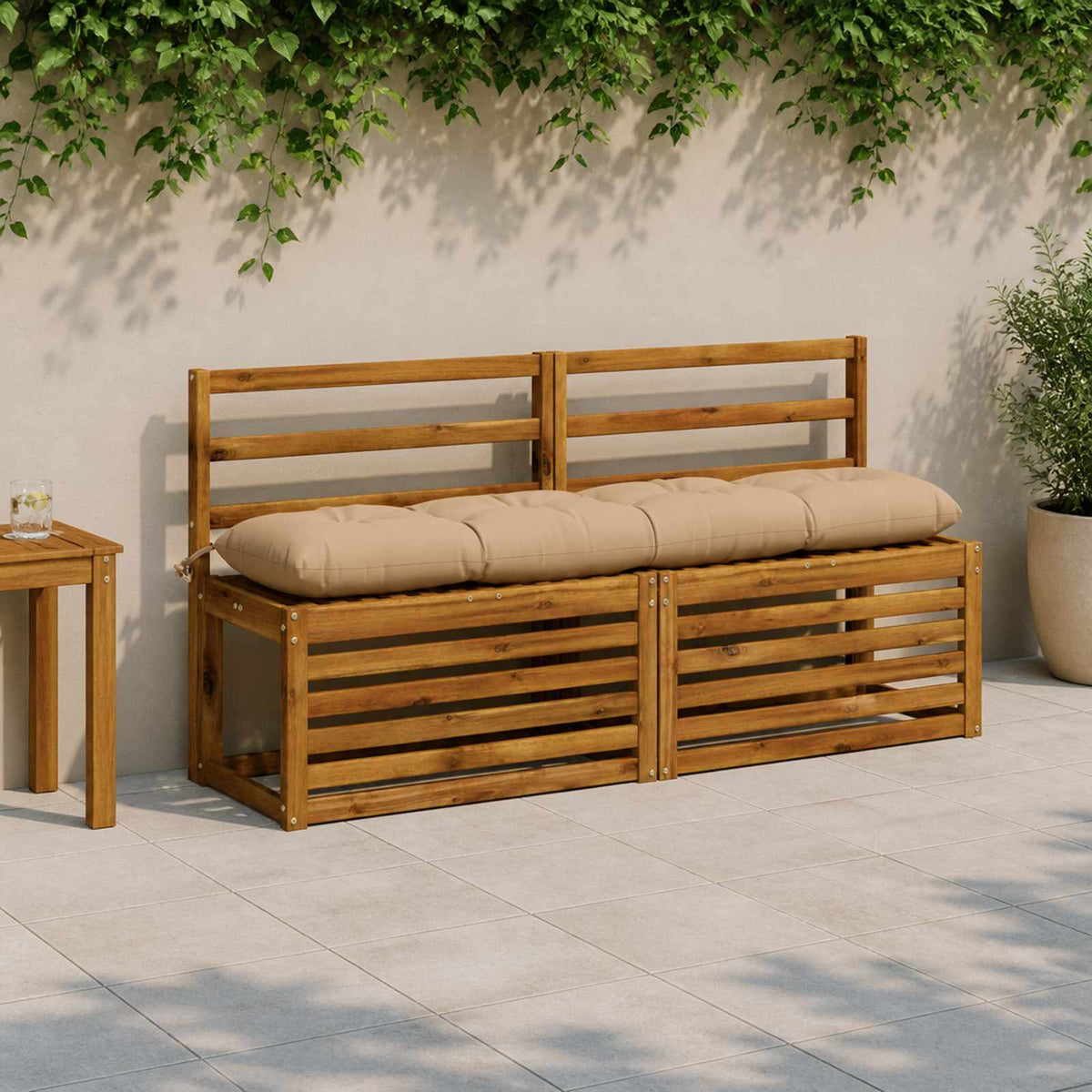 Μαξιλάρι πάγκου VIANEN 100% Πολυεστέρας Άμμος 140 x 30 x 12 εκ - Pakobazaar