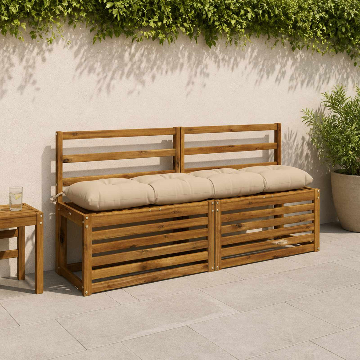 Μαξιλάρι πάγκου VIANEN 100% Πολυεστέρας Κρεμ 140 x 30 x 12 εκ