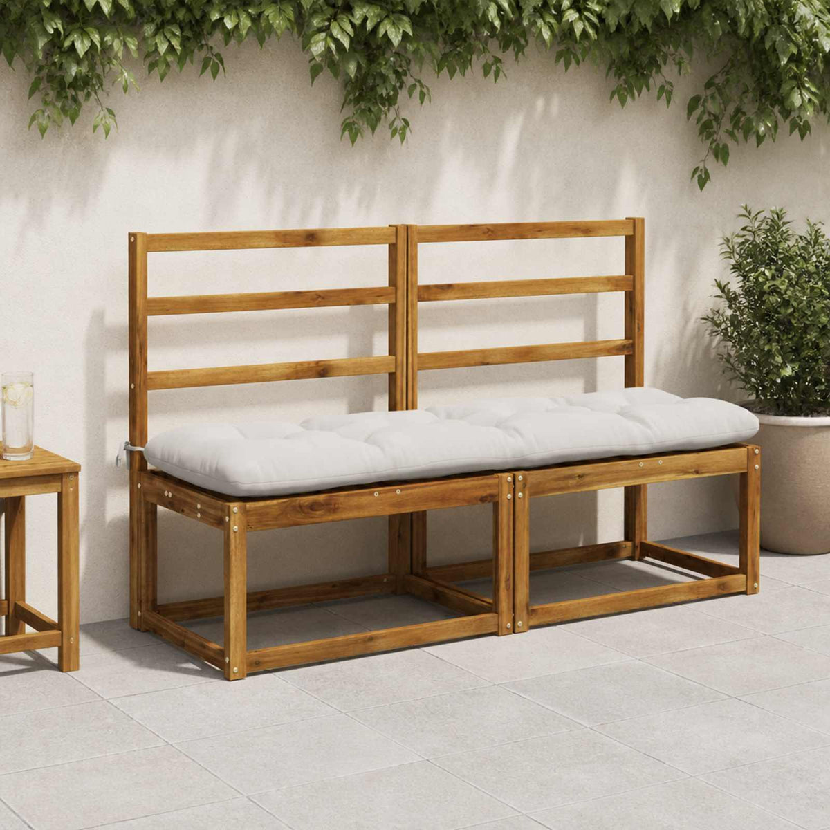 Μαξιλάρι πάγκου VIANEN 100% Πολυεστέρας Λευκό 150 x 40 x 12 εκ