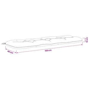 Μαξιλάρι πάγκου VIANEN 100% Πολυεστέρας Μπλε 150 x 40 x 12 εκ - Pakobazaar