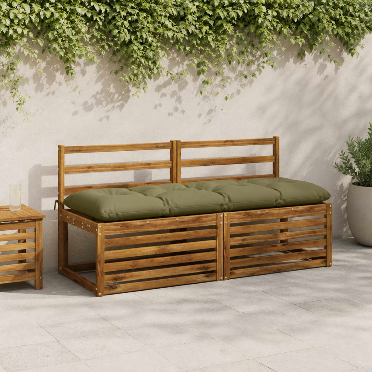 Μαξιλάρι πάγκου VIANEN 100% Πολυεστέρας Λαδί 140 x 50 x 12 εκ - Pakobazaar