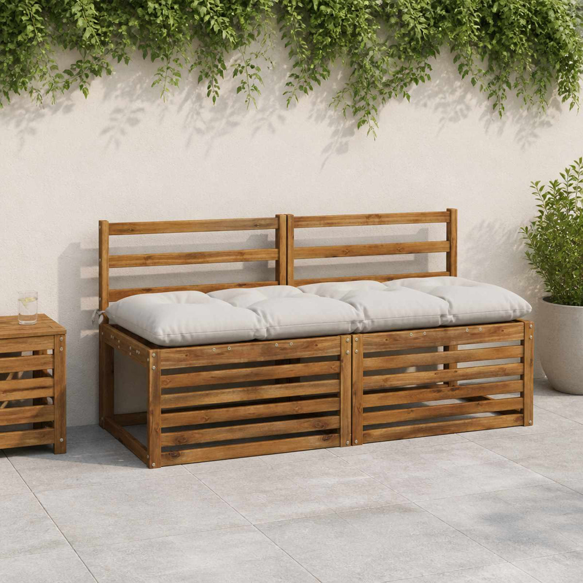 Μαξιλάρι πάγκου VIANEN 100% Πολυεστέρας Λευκό 140 x 50 x 12 εκ