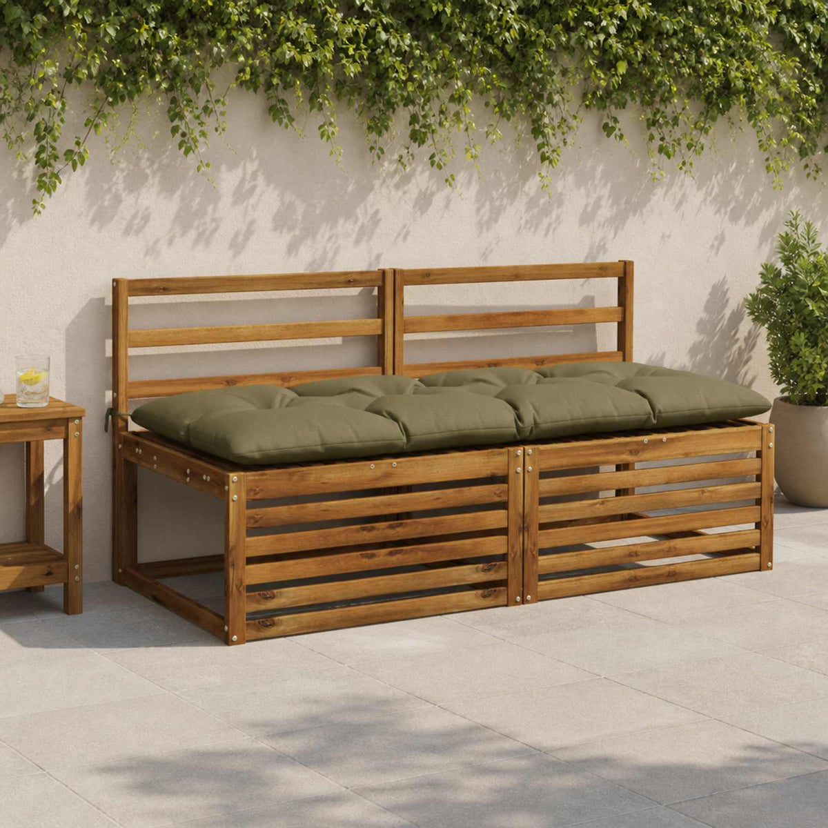 Μαξιλάρι πάγκου VIANEN 100% Πολυεστέρας Λαδί 150 x 60 x 12 εκ - Pakobazaar
