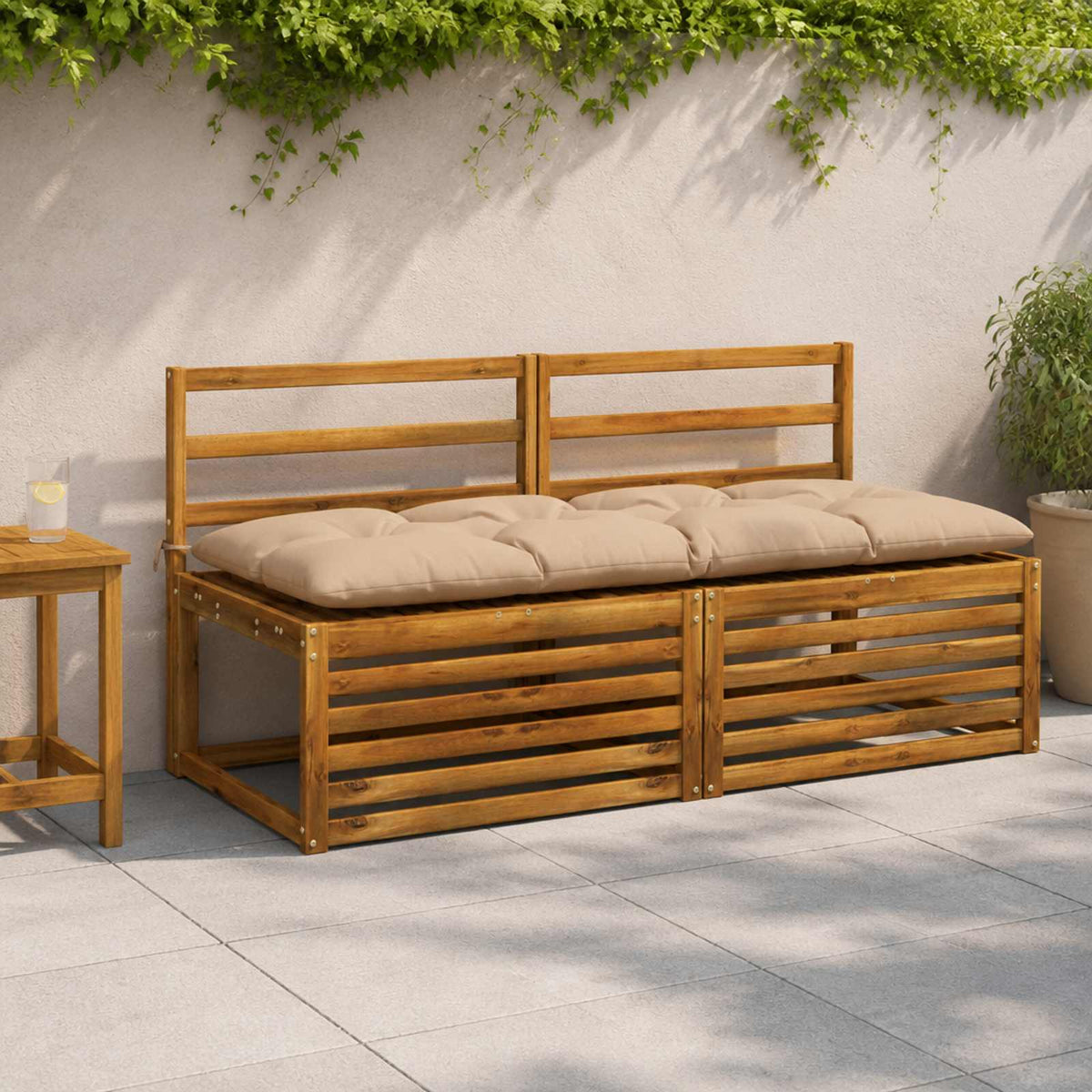 Μαξιλάρι πάγκου VIANEN 100% Πολυεστέρας Άμμος 150 x 60 x 12 εκ