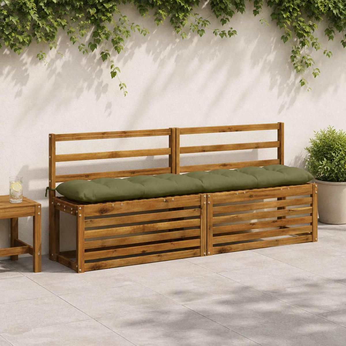 Μαξιλάρι πάγκου VIANEN 100% Πολυεστέρας Λαδί 170 x 30 x 12 εκ - Pakobazaar