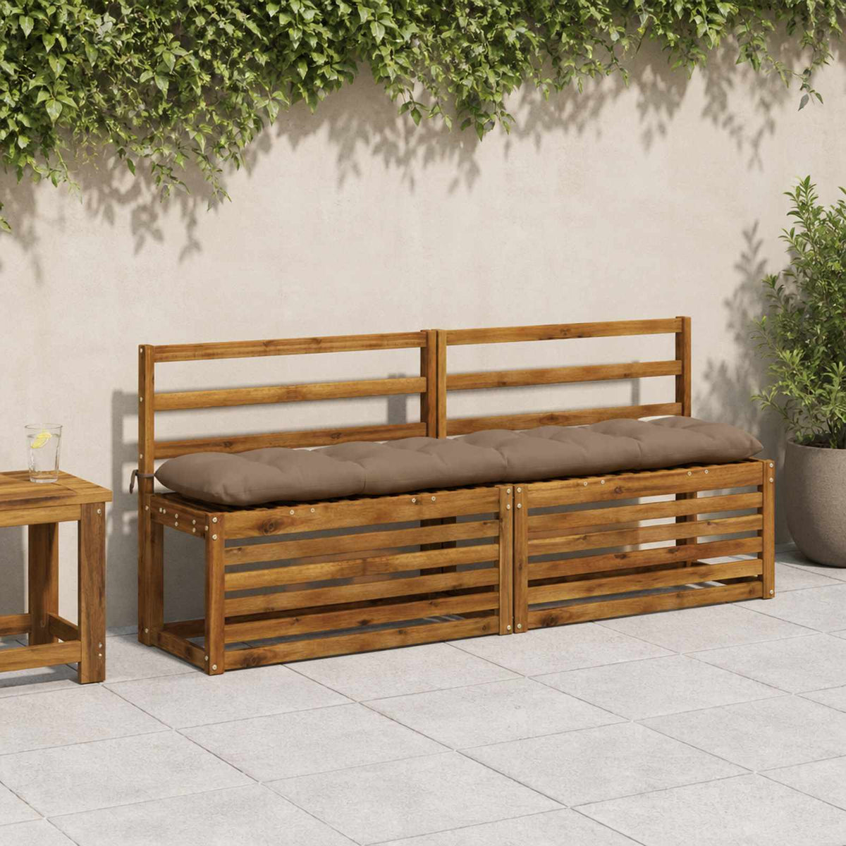 Μαξιλάρι πάγκου VIANEN 100% Πολυεστέρας Taupe 180 x 30 x 12 εκ - Pakobazaar