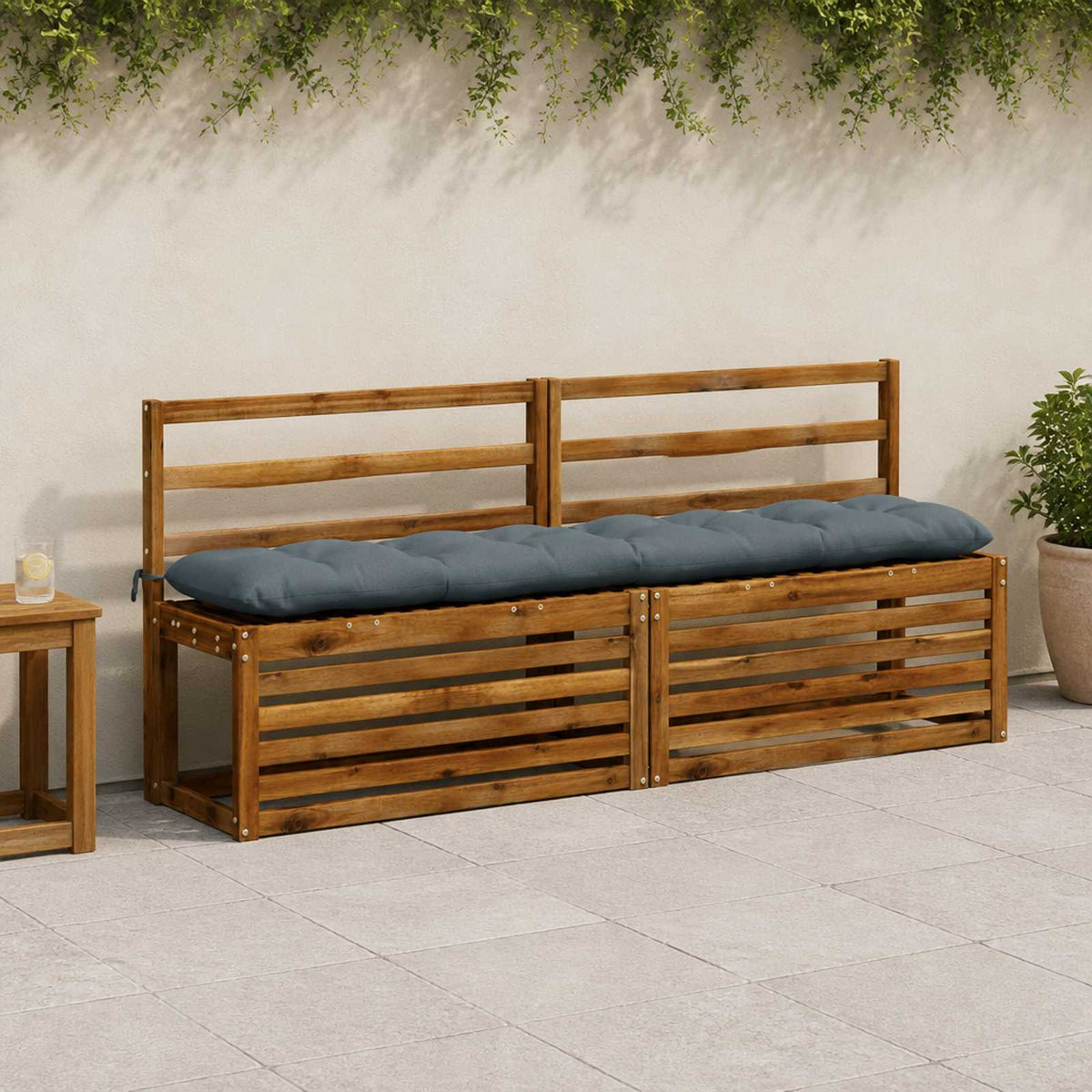 Μαξιλάρι πάγκου VIANEN 100% Πολυεστέρας Μπλε 180 x 30 x 12 εκ - Pakobazaar