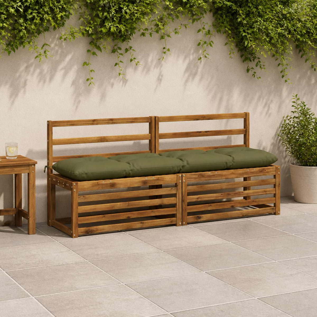 Μαξιλάρι πάγκου VIANEN 100% Πολυεστέρας Λαδί 180 x 40 x 12 εκ - Pakobazaar