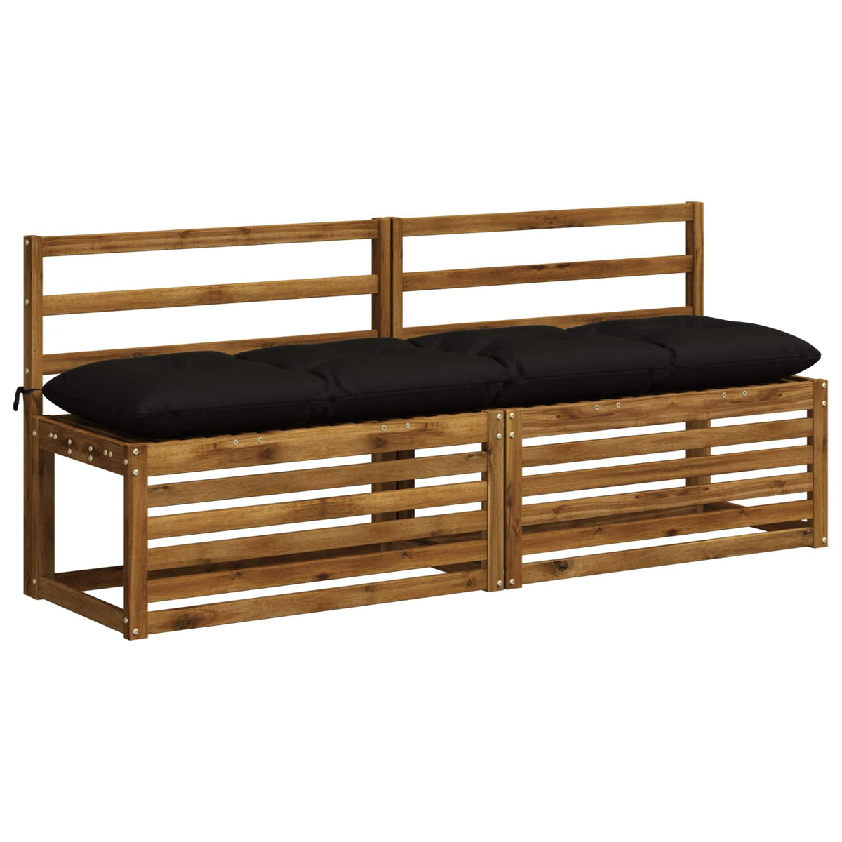 Μαξιλάρι πάγκου VIANEN 100% Πολυεστέρας Μαύρο 170 x 40 x 12 εκ