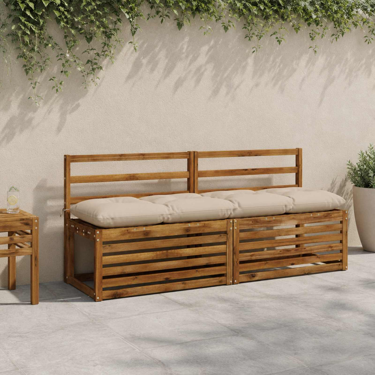 Μαξιλάρι πάγκου VIANEN 100% Πολυεστέρας Κρεμ 170 x 40 x 12 εκ - Pakobazaar