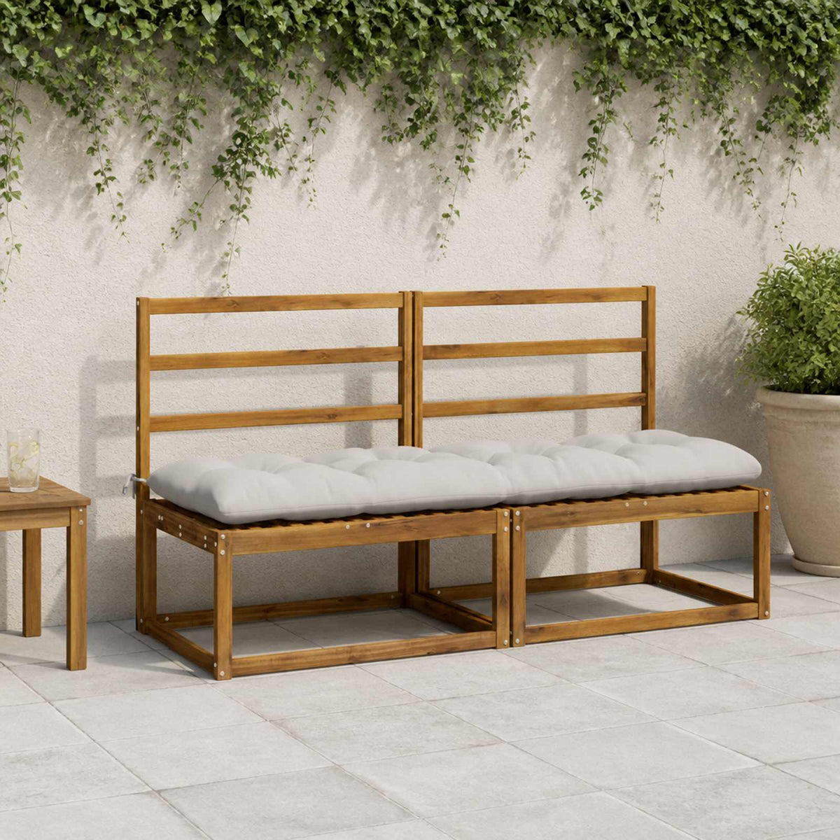 Μαξιλάρι πάγκου VIANEN 100% Πολυεστέρας Λευκό 170 x 50 x 12 εκ