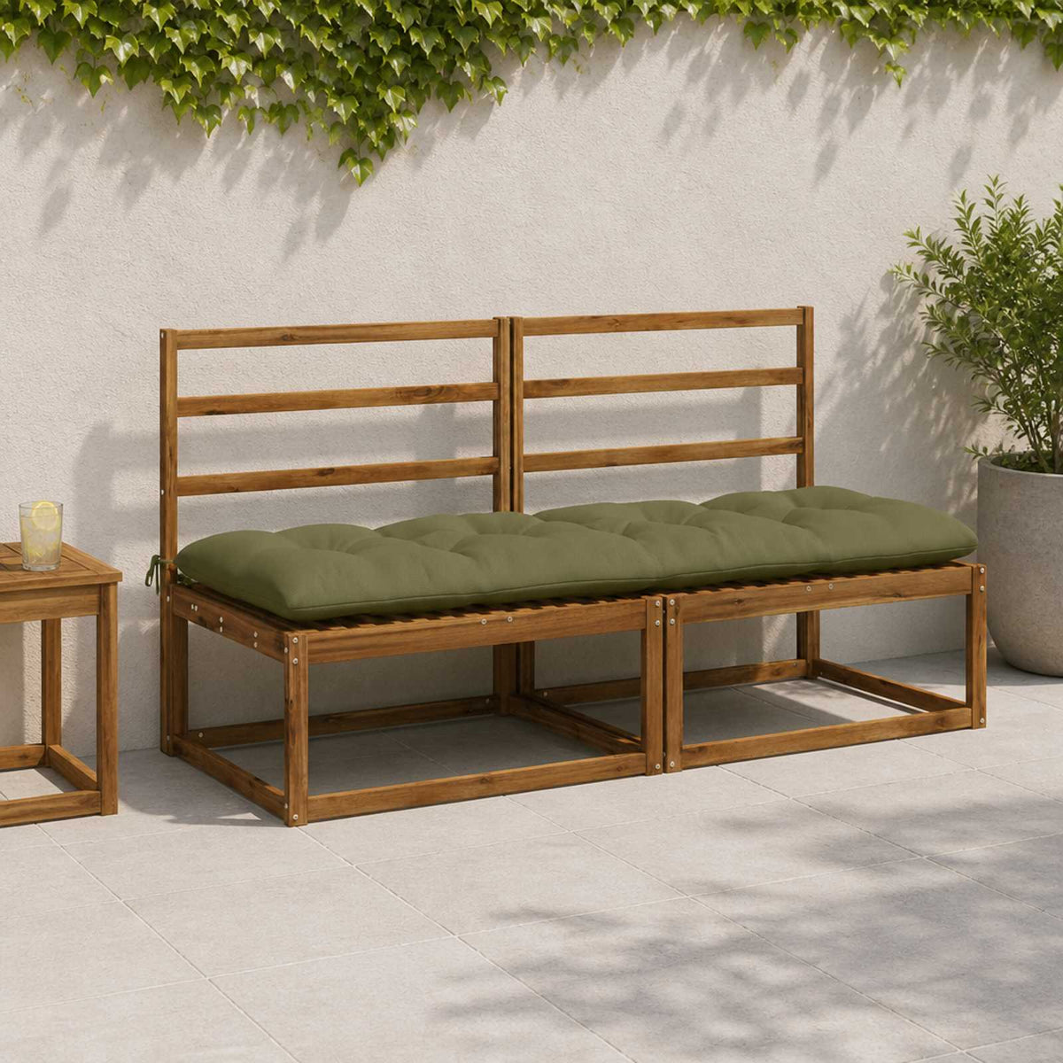 Μαξιλάρι πάγκου VIANEN 100% Πολυεστέρας Λαδί 170 x 60 x 12 εκ - Pakobazaar
