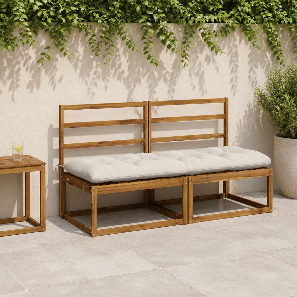 Μαξιλάρι πάγκου VIANEN 100% Πολυεστέρας Λευκό 170 x 60 x 12 εκ