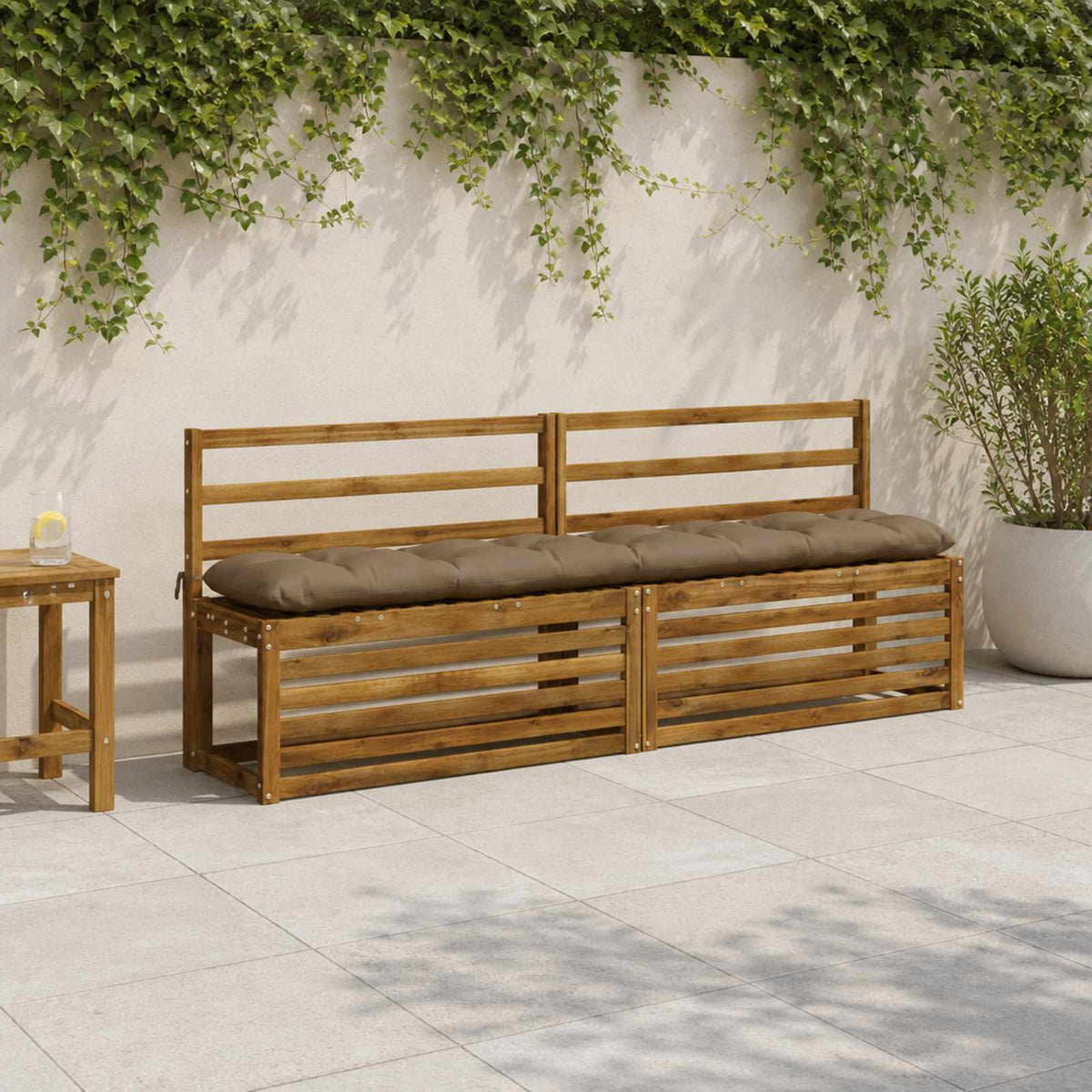 Μαξιλάρι πάγκου VIANEN 100% Πολυεστέρας Taupe 190 x 30 x 12 εκ - Pakobazaar