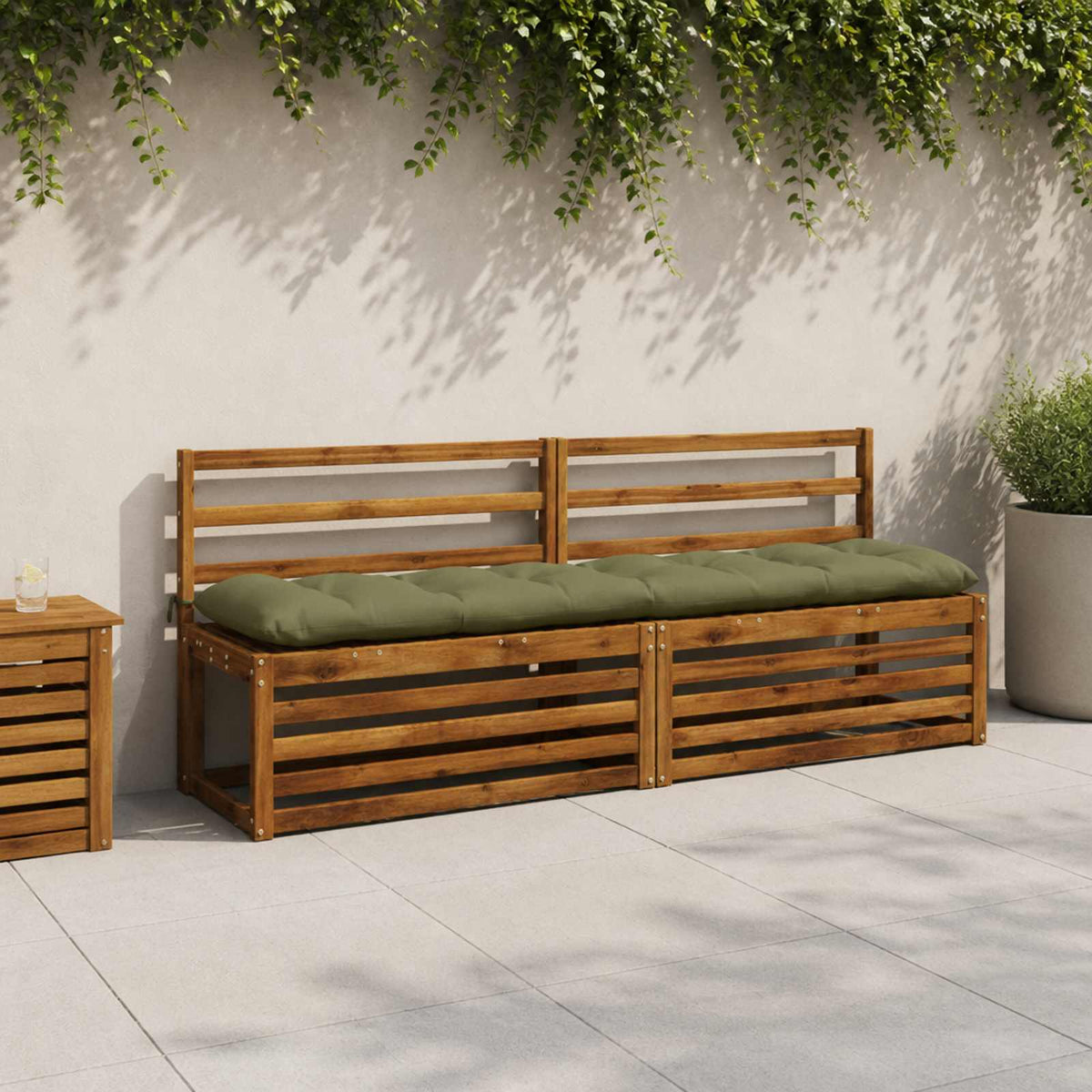 Μαξιλάρι πάγκου VIANEN 100% Πολυεστέρας Λαδί 190 x 40 x 12 εκ - Pakobazaar