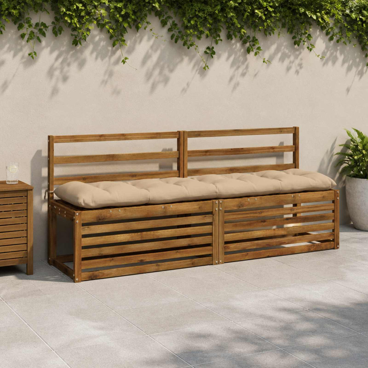 Μαξιλάρι πάγκου VIANEN 100% Πολυεστέρας Άμμος 190 x 40 x 12 εκ - Pakobazaar
