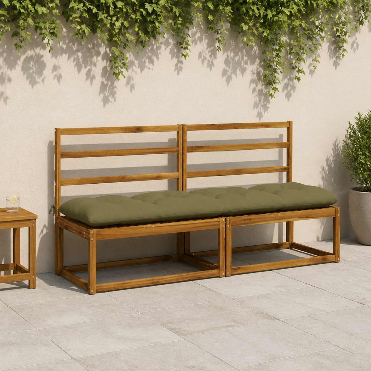 Μαξιλάρι πάγκου VIANEN 100% Πολυεστέρας Λαδί 190 x 50 x 12 εκ
