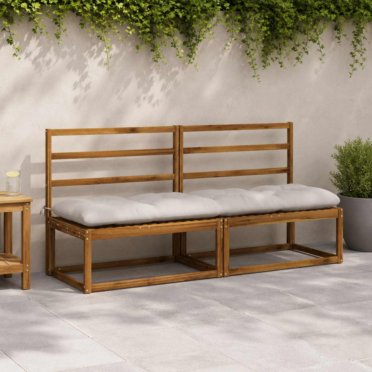 Μαξιλάρι πάγκου VIANEN 100% Πολυεστέρας Λευκό 190 x 50 x 12 εκ - Pakobazaar