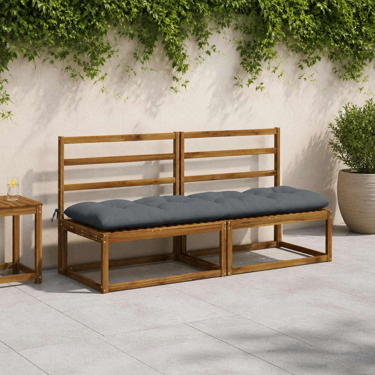 Μαξιλάρι πάγκου VIANEN 100% Πολυεστέρας Μπλε 190 x 50 x 12 εκ - Pakobazaar