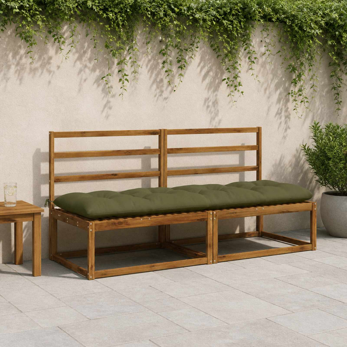 Μαξιλάρι πάγκου VIANEN 100% Πολυεστέρας Λαδί 190 x 60 x 12 εκ - Pakobazaar