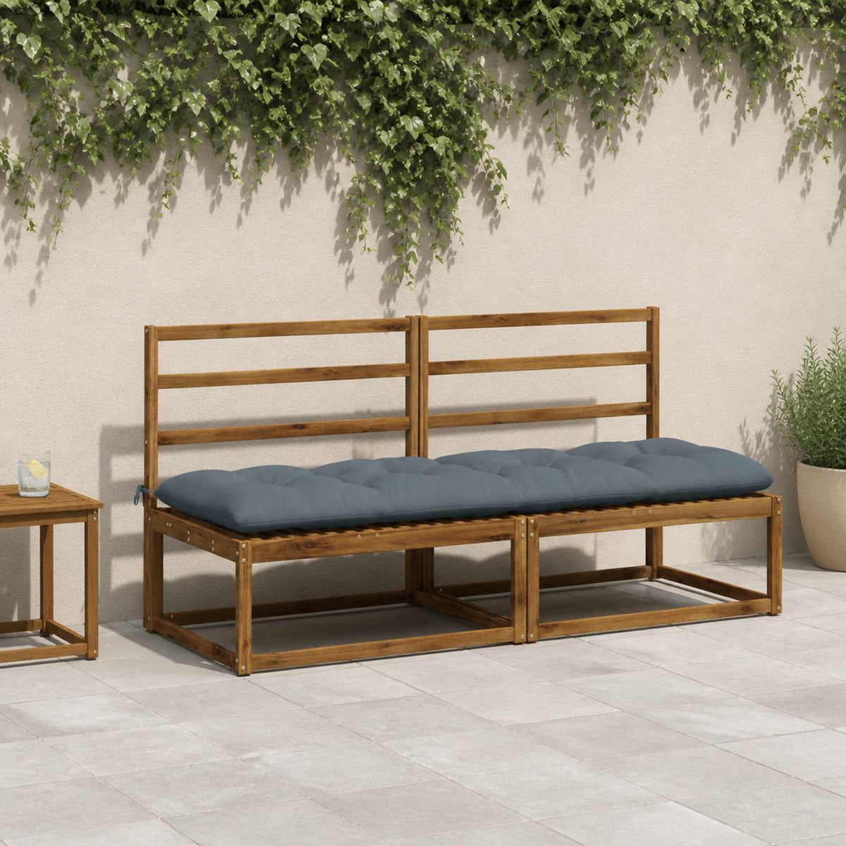 Μαξιλάρι πάγκου VIANEN 100% Πολυεστέρας Μπλε 190 x 60 x 12 εκ