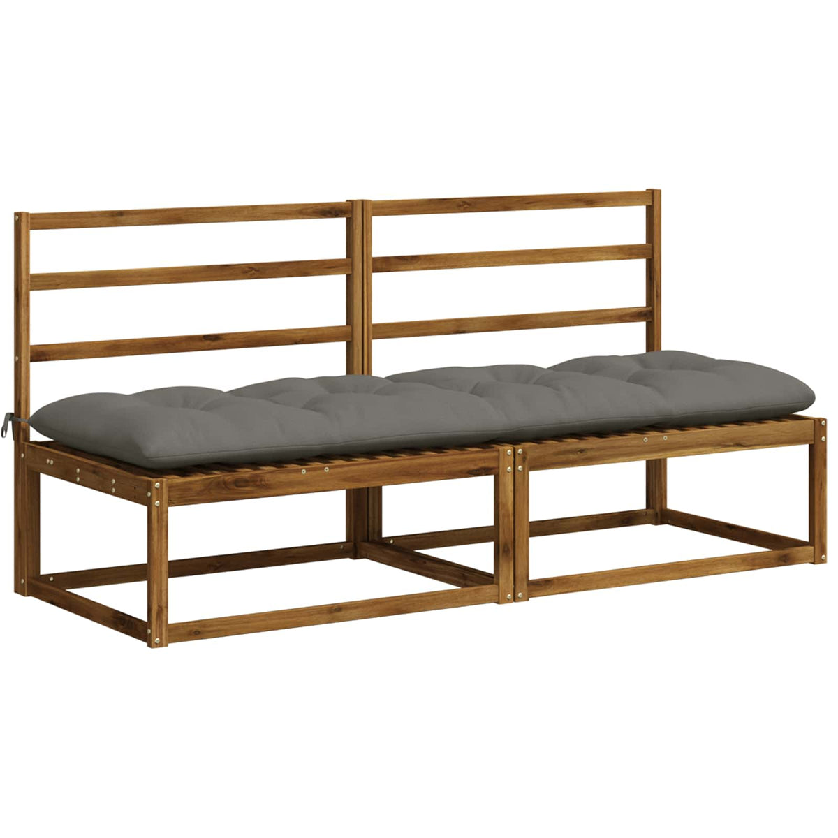 Μαξιλάρι πάγκου VIANEN 100% Πολυεστέρας Γκρι 190 x 60 x 12 εκ - Pakobazaar