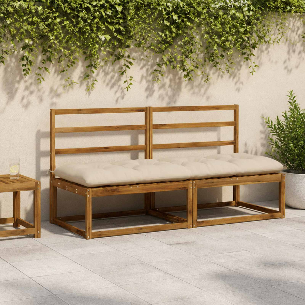 Μαξιλάρι πάγκου VIANEN 100% Πολυεστέρας Κρεμ 190 x 60 x 12 εκ