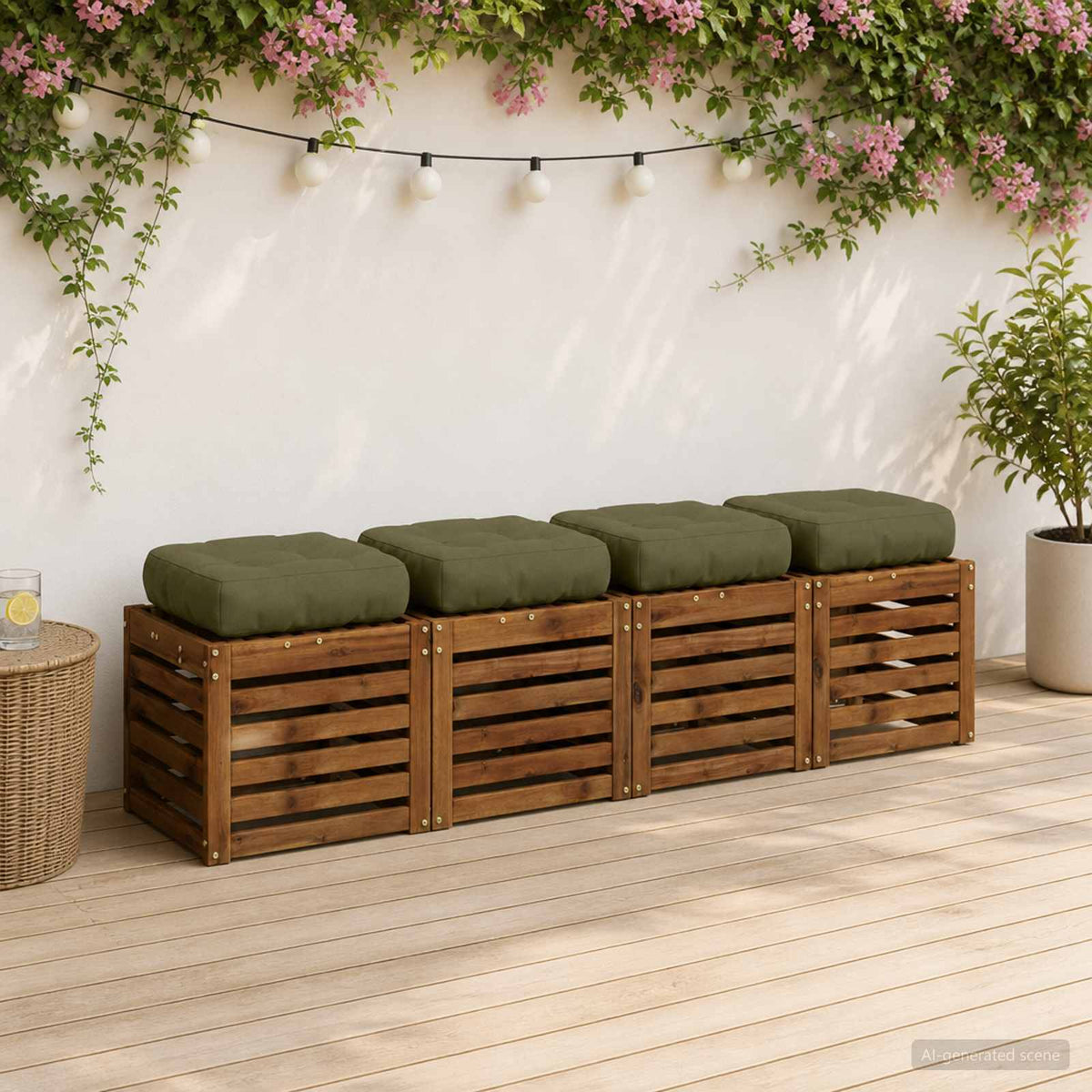 Μαξιλάρια καθιστικού 4 κομματιών VIANEN 4 pcs 100% Πολυεστέρας