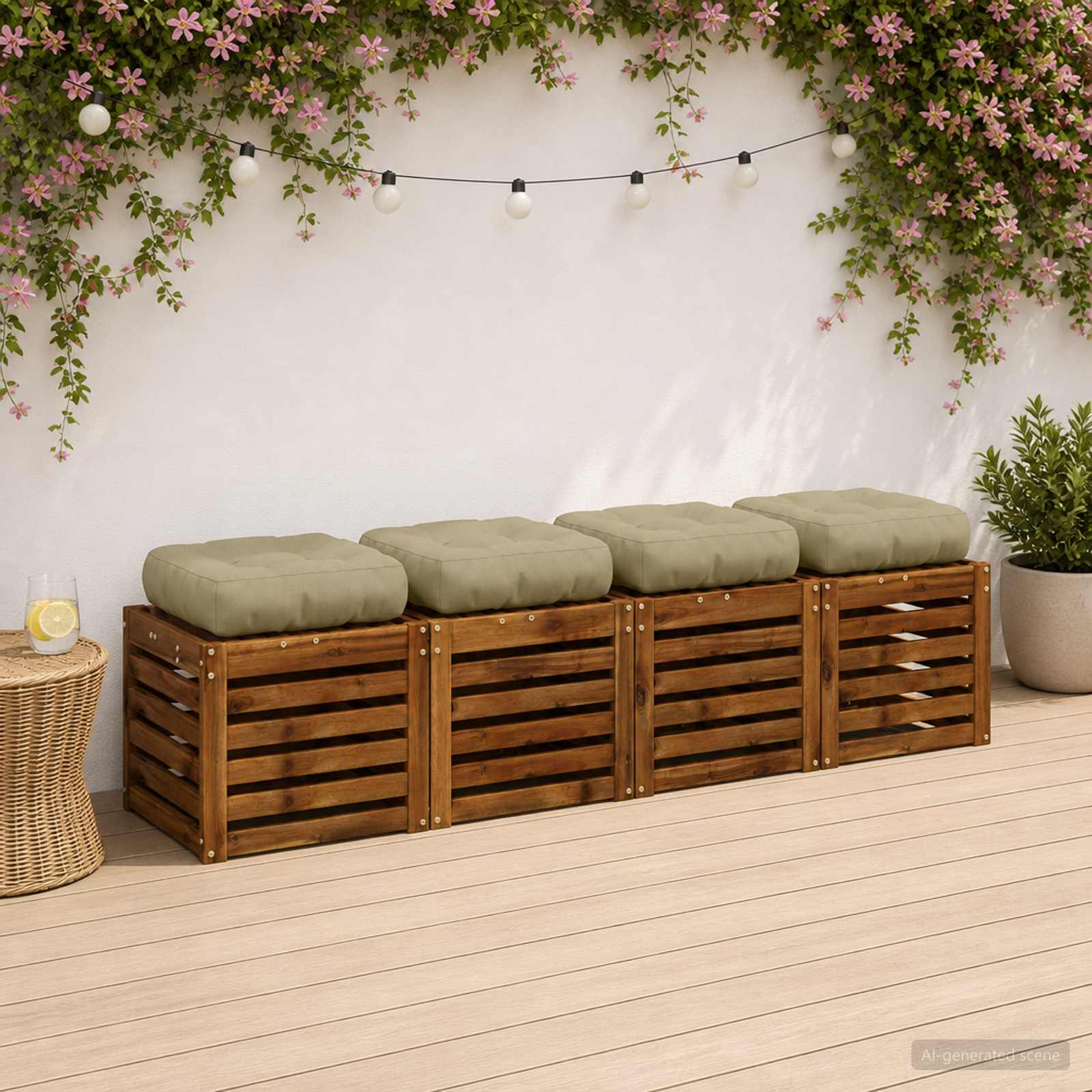 Μαξιλάρια καθιστικού 4 κομματιών VIANEN 4 pcs 100% Πολυεστέρας