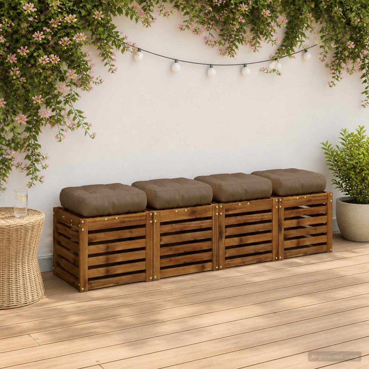 Μαξιλάρια καθιστικού 4 κομματιών VIANEN 4 pcs 100% Πολυεστέρας