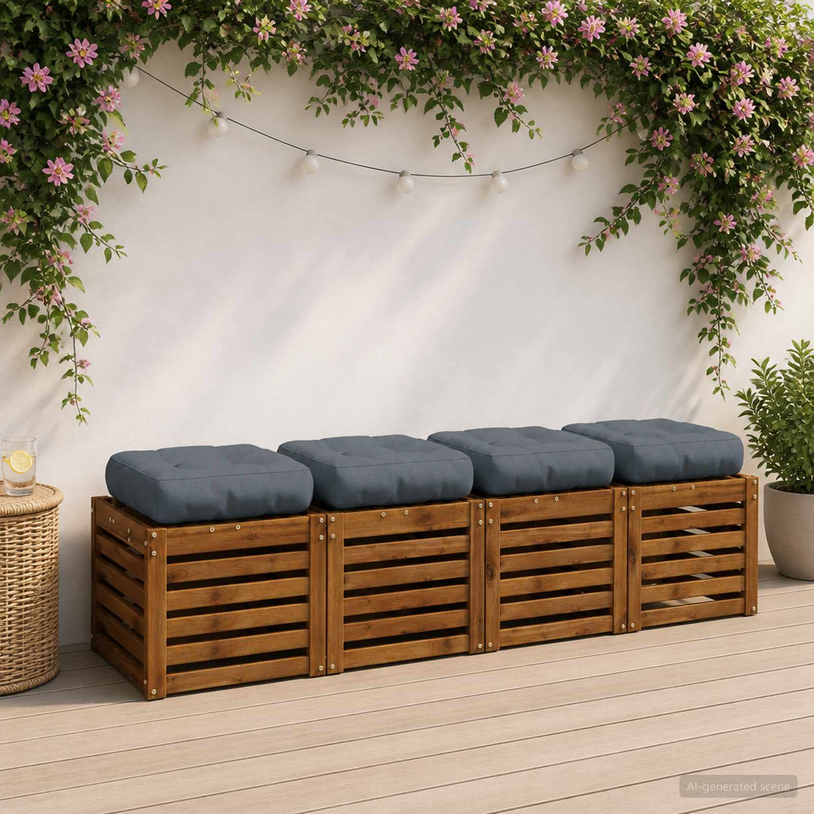 Μαξιλάρια καθιστικού 4 κομματιών VIANEN 4 pcs 100% Πολυεστέρας