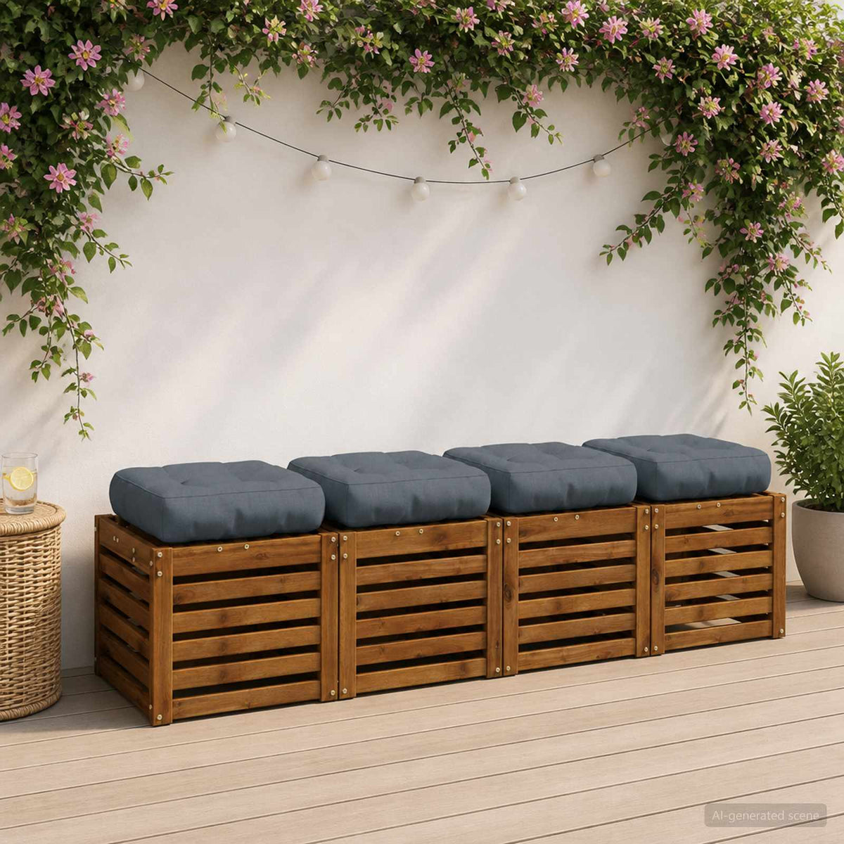 Μαξιλάρια καθιστικού 4 κομματιών VIANEN 4 pcs 100% Πολυεστέρας