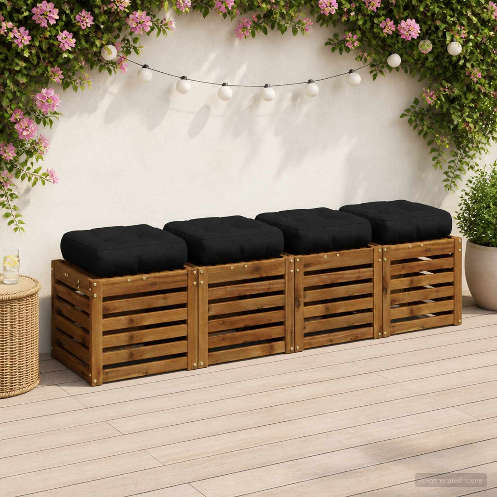 Μαξιλάρια καθιστικού 4 κομματιών VIANEN 4 pcs 100% Πολυεστέρας - Pakobazaar