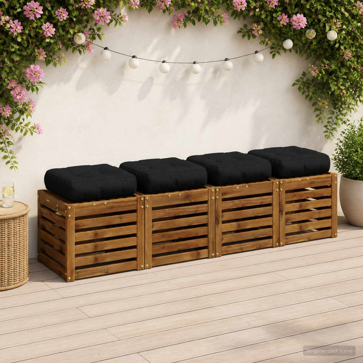 Μαξιλάρια καθιστικού 4 κομματιών VIANEN 4 pcs 100% Πολυεστέρας