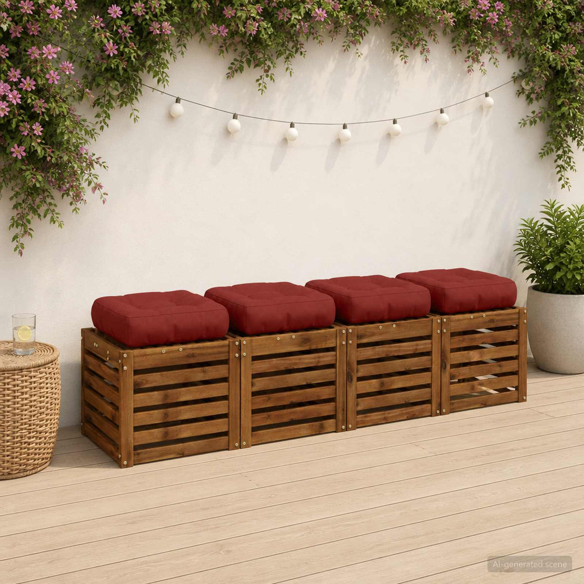 Μαξιλάρια καθιστικού 4 κομματιών VIANEN 4 pcs 100% Πολυεστέρας - Pakobazaar