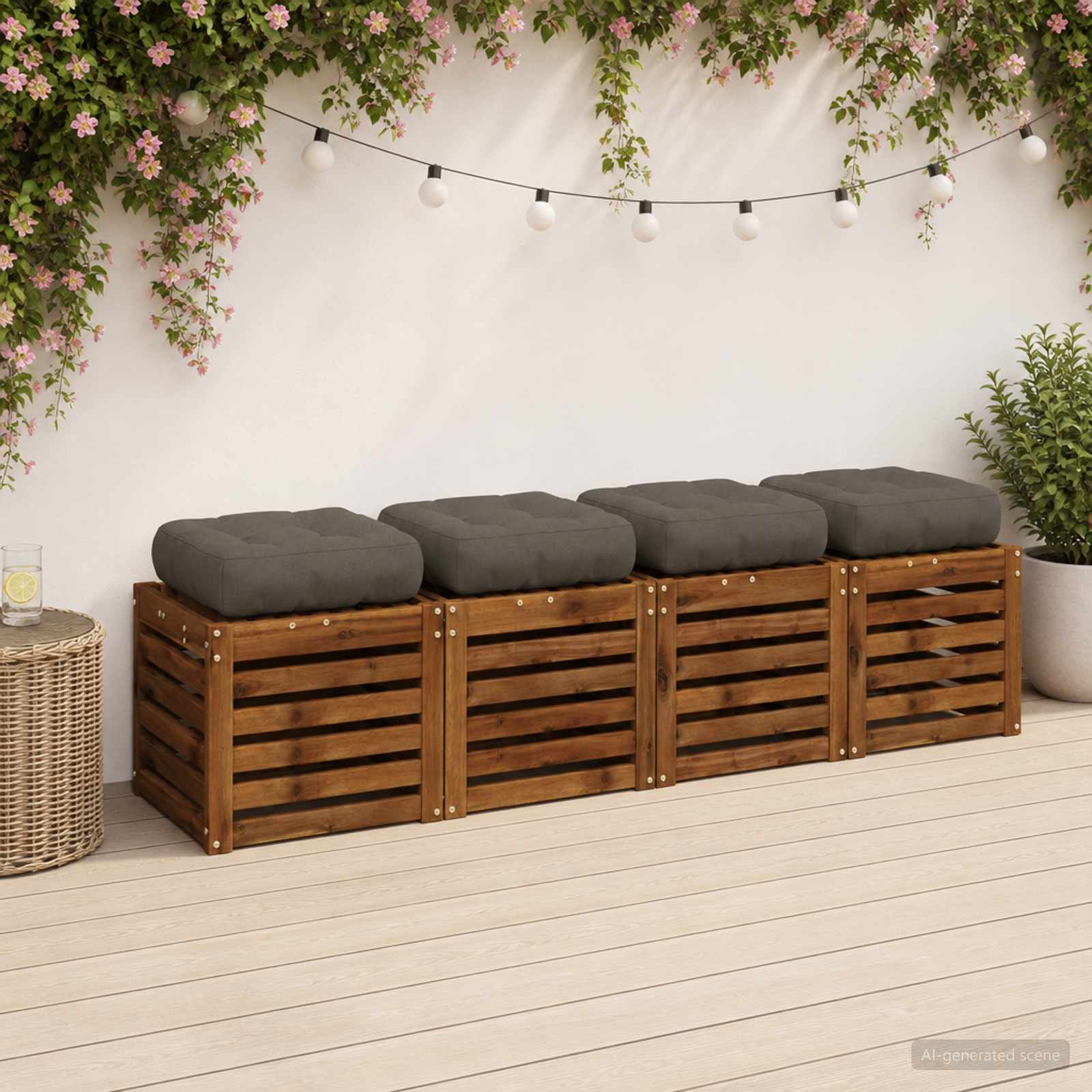 Μαξιλάρια καθιστικού 4 κομματιών VIANEN 4 pcs 100% Πολυεστέρας - Pakobazaar
