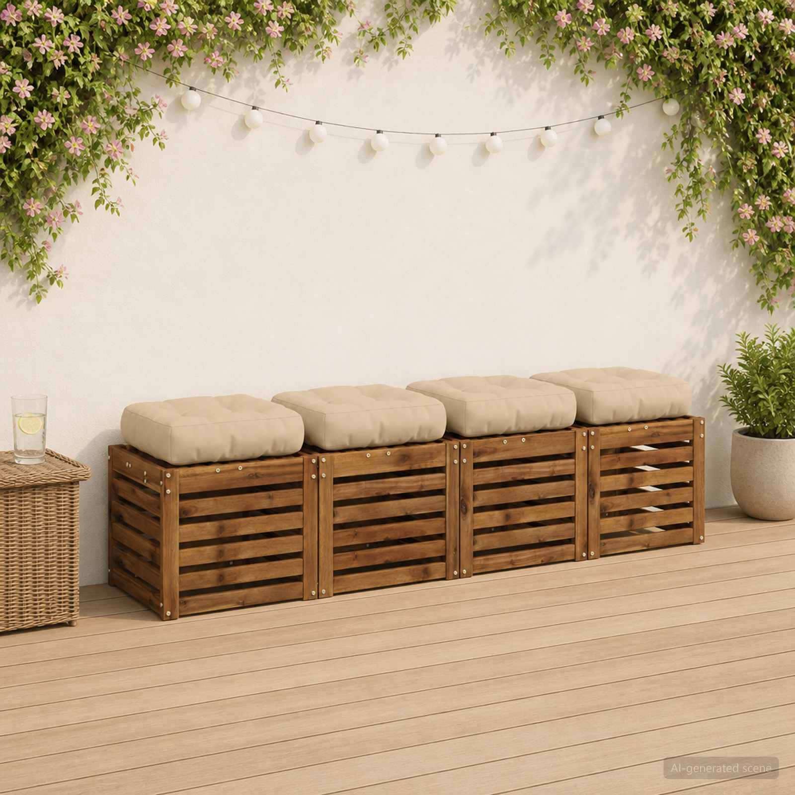 Μαξιλάρια καθιστικού 4 κομματιών VIANEN 4 pcs 100% Πολυεστέρας - Pakobazaar