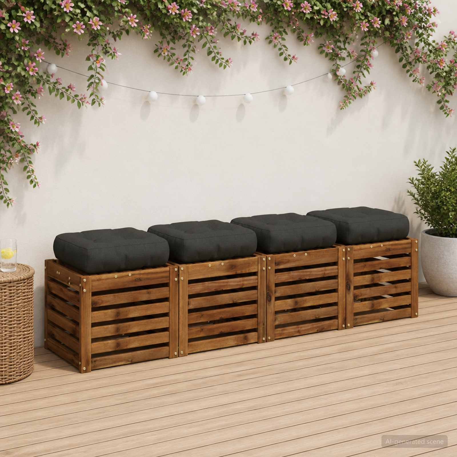 Μαξιλάρια καθιστικού 4 κομματιών VIANEN 4 pcs 100% Πολυεστέρας